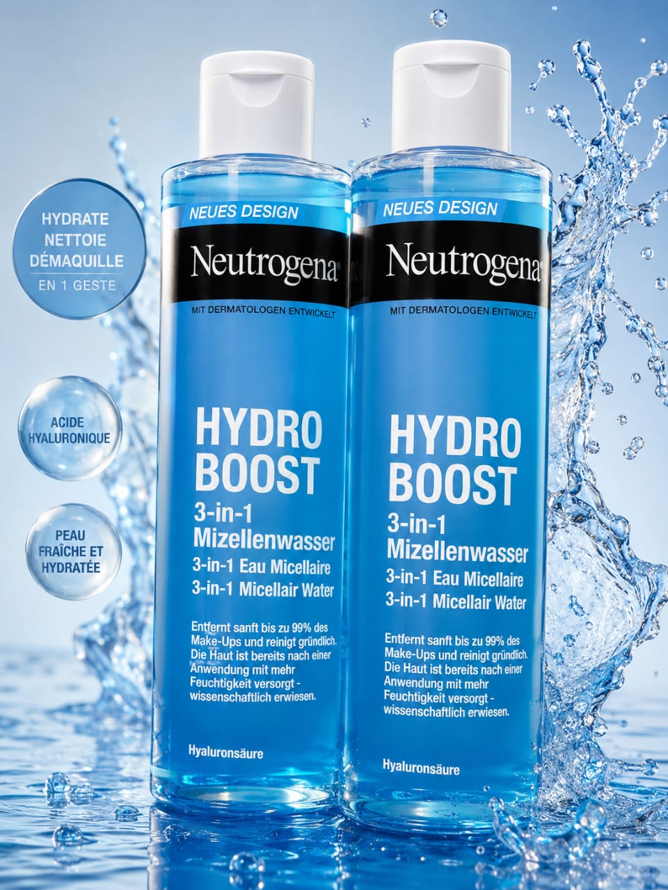 EAU MICELLAIRE HYDRO BOOST 3 EN 1